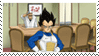 deviantart stamp of vegeta from dragon ball practicing his bingo dance